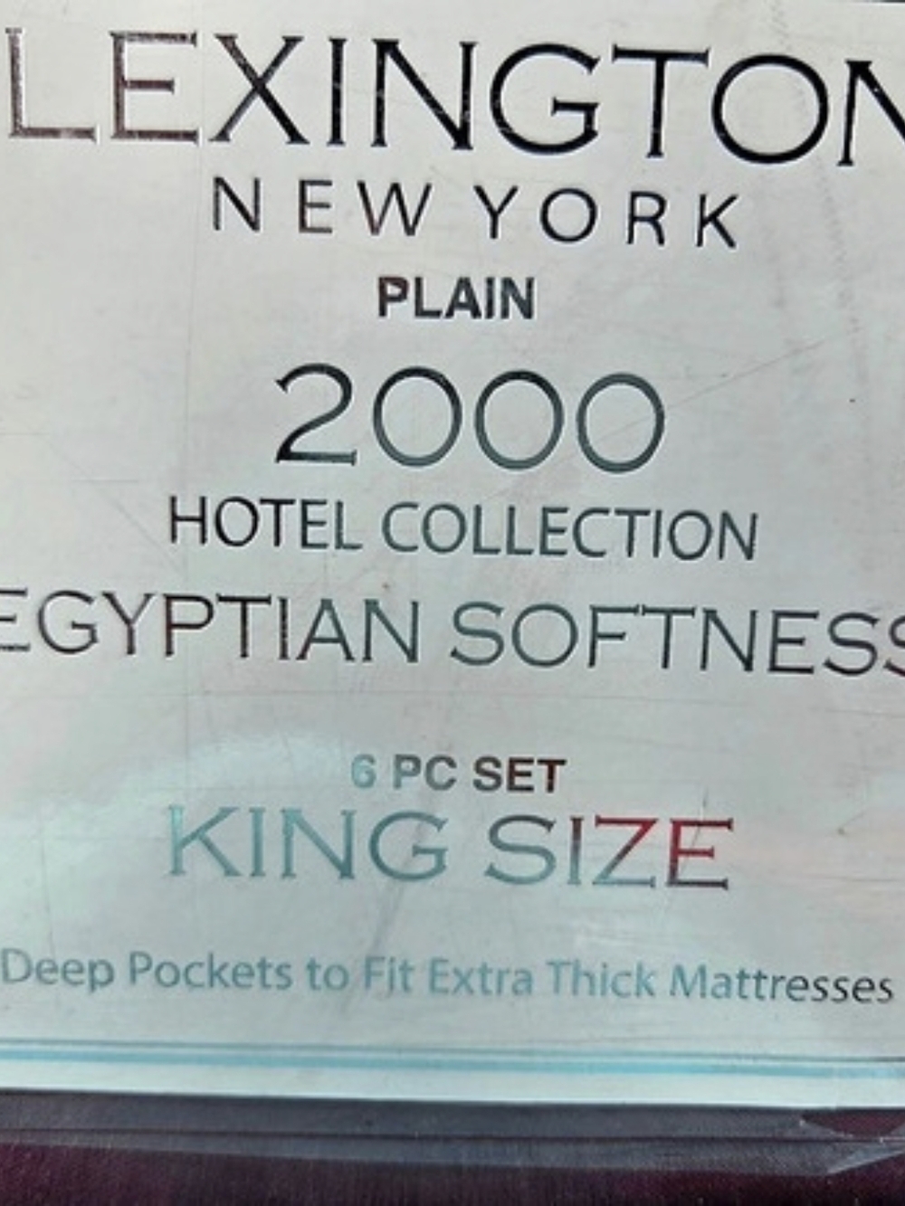 Lexington New York Plain 2000 Hotel Collection Egyptian Softness 6 PC King Size